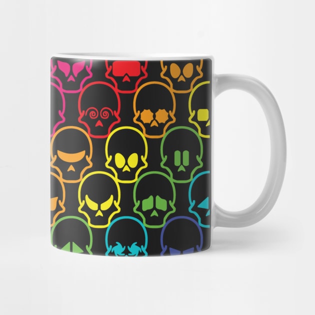 Cool Rainbow Skull Psychedelic Spectrum Tessellation by House_Of_HaHa